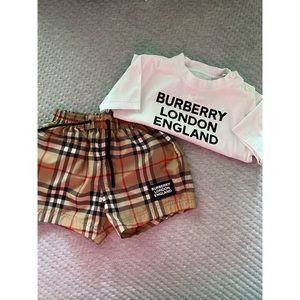 Burberry Baby Shorts and Shirt combo
